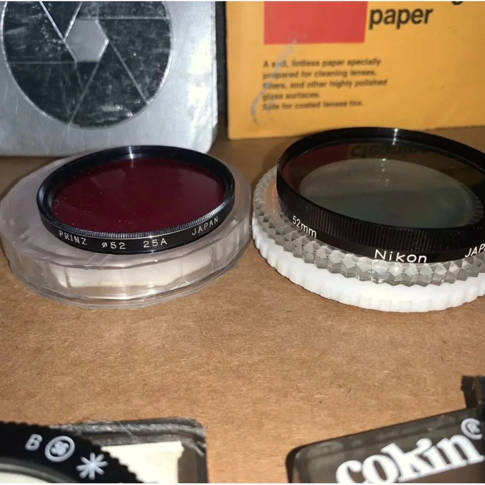 Lot Of Vintage Nikon Lens.. 52mm Polar Circular Polarizer Filter An Others….
